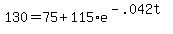 +130+=+75+%2B+115%2Ae%5E%28-.042t%29+
