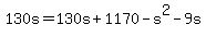 +130s+=+130s+%2B+1170+-+s%5E2+-+9s+