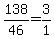 +138%2F46+=+3%2F1+