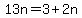 +13n+=+3+%2B+2n+