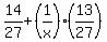 +14%2F27+%2B+%281%2Fx%29%2A%2813%2F27%29++