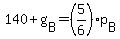 +140+%2B+g%5BB%5D+=+%285%2F6%29%2Ap%5BB%5D+