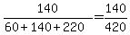 +140+%2F+%28+60+%2B+140+%2B+220+%29+=+140+%2F+420+