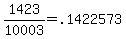 \"+1423+%2F+10003+=+.1422573+\"