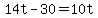+14t+-+30+=+10t+