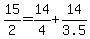 +15%2F2+=+14%2F4+%2B+14%2F3.5+