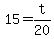 +15+=+t%2F20+
