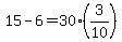 +15+-+6+=+30%2A%283%2F10%29+