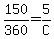 +150%2F360+=+5%2FC+