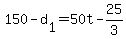 +150+-+d%5B1%5D+=+50t+-+25%2F3+