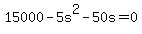 +15000+-+5s%5E2+-+50s+=+0+
