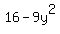 +16-9y%5E2+