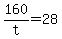 +160%2Ft+=+28+