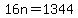 +16n+=+1344+