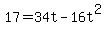 +17=34t-16t%5E2