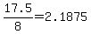 +17.5%2F8+=+2.1875+