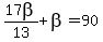 +17beta%2F13+%2Bbeta=90