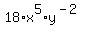 +18%2Ax%5E5%2Ay%5E%28-2%29+