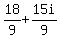 +18%2F9%2B15i%2F9