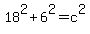+18%5E2%2B6%5E2=c%5E2+