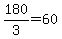 +180%2F3+=+60+