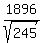 +1896%2Fsqrt%28245%29