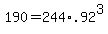 +190+=+244%2A.92%5E3+