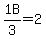 +1B%2F3+=+2+
