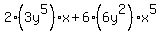 +2%283y%5E5%29x%2B6%286y%5E2%29x%5E5+