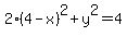 +2%284-x%29%5E2+%2B+y%5E2+=+4+