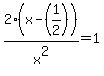 +2%28x-%281%2F2%29%29%2Fx%5E2+=+1