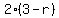 +2%2A%28+3+-+r%29+