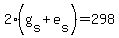 +2%2A%28g%5Bs%5D+%2B+e%5Bs%5D%29+=+298+