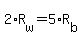 +2%2AR%5Bw%5D+=+5%2AR%5Bb%5D+