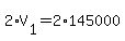 +2%2AV%5B1%5D+=+2%2A145000+