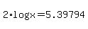 +2%2Alog%28x%29+=+5.39794+