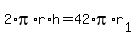 +2%2Api%2Ar%2Ah+=+42%2Api%2Ar%5B1%5D+