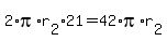 +2%2Api%2Ar%5B2%5D%2A21+=+42%2Api%2Ar%5B2%5D+