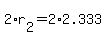 +2%2Ar%5B2%5D+=+2%2A2.333+