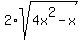 +2%2Asqrt%284x%5E2-x%29+