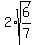 +2%2Asqrt%286%2F7%29