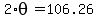 +2%2Atheta++=+106.26+