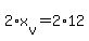 +2%2Ax%5Bv%5D+=+2%2A12+