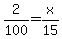 +2%2F100+=+x%2F15+