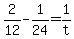 +2%2F12+-+1%2F24+=+1%2Ft+