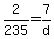 +2%2F235+=+7%2Fd+