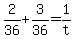 +2%2F36+%2B+3%2F36+=+1%2Ft+
