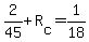 +2%2F45+%2B+R%5Bc%5D+=+1%2F18+