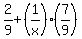 +2%2F9+%2B+%281%2Fx%29%2A%287%2F9%29+