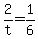 +2%2Ft+=+1%2F6+